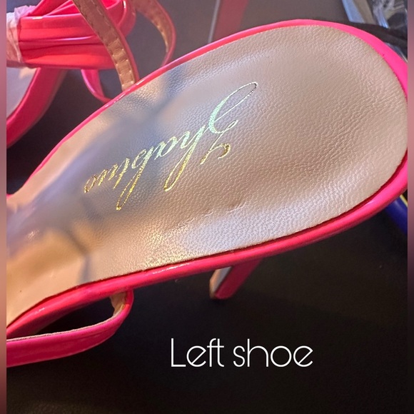 NEW WOMEN’S STRAPPY LACE UP  SQUARE TOE STILETTOS HOT PINK SIZE 8.5 - Picture 3 of 13